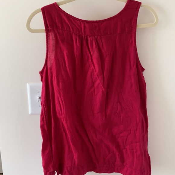 Red Linen Tank - Picture 4 of 4